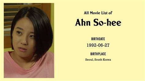 ahn so-hee movies and tv shows